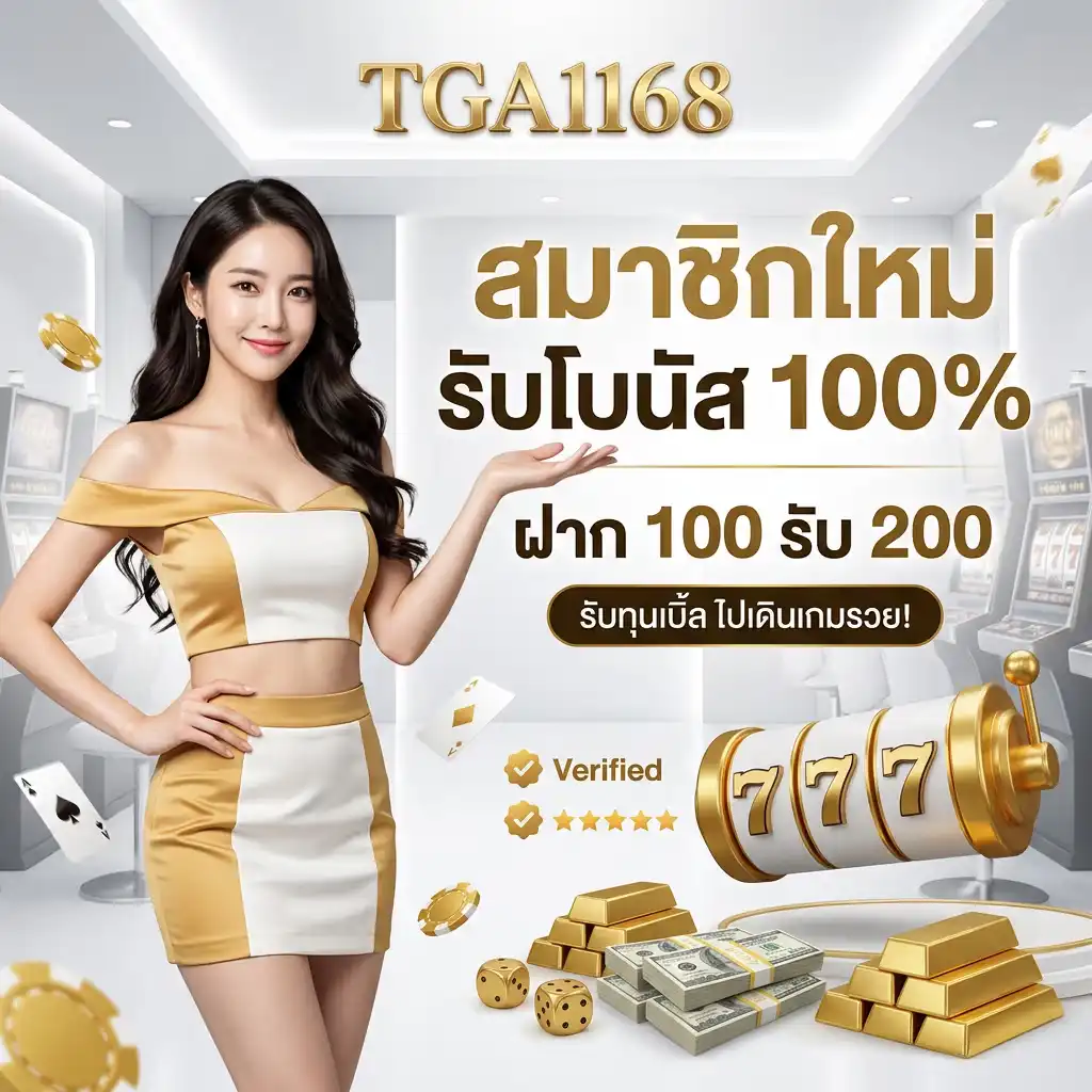 โปรโมชั่น สมาชิกใหม่ รับโบนัส 100% (ฝาก 100 รับ 200) รับทุนเบิ้ล ไปเดินเกมรวย!